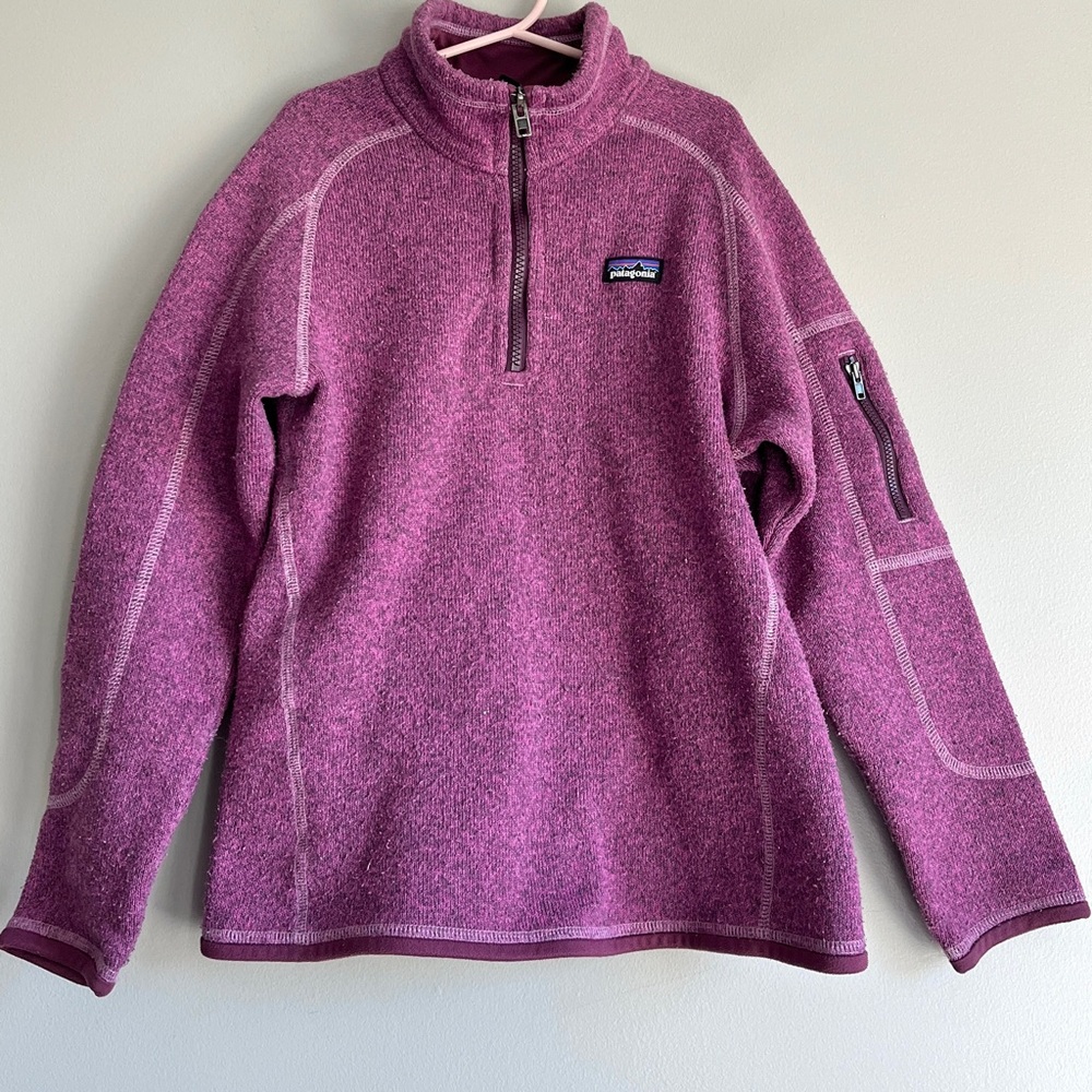 Patagonia Better Sweater 1/4 Zip Fleece girls large 12 pullover top shirt jacket